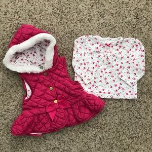 12 month girl shirt & vest